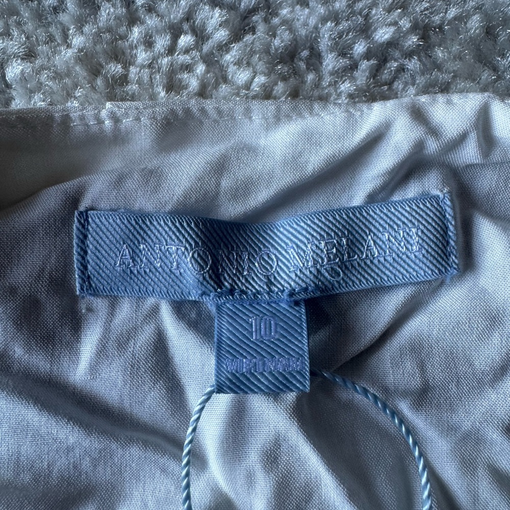 ANTONIO MELANI White Dress with Black Embroidery - Picture 5 of 14